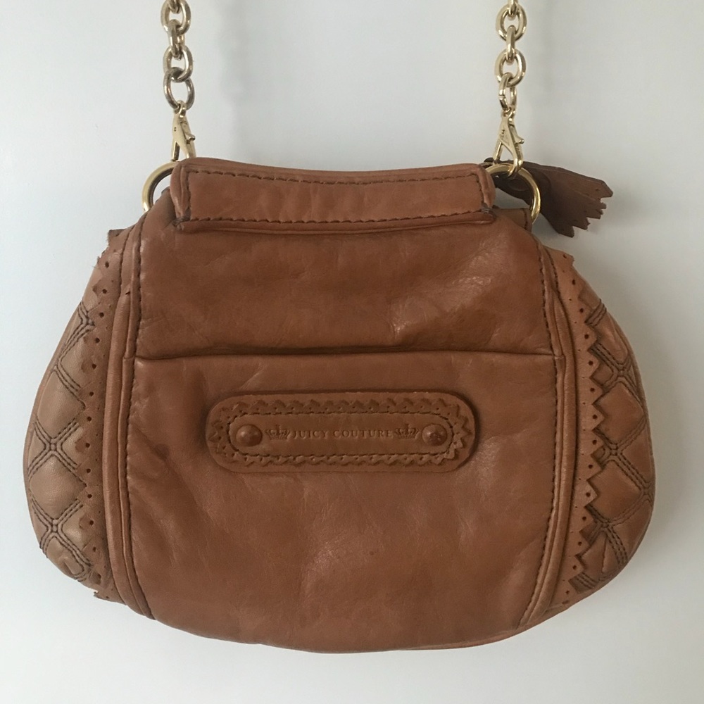 Juicy Couture Brown leather crossbody handbag
